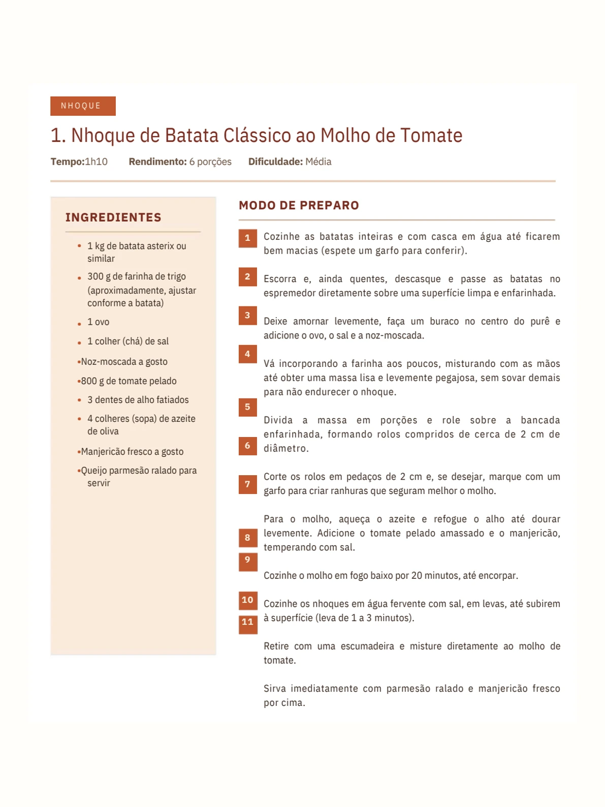 Página de receita